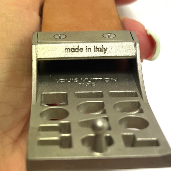 Auc Louis Vuitton Ceinture LB 00 Dark Brown leather Belt w/ Logo Buckle - Picture 9 of 11